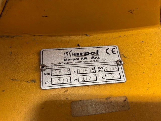 2018 marpol 126 dubbelsteens slijpmachine op kolom - afbeelding 9 van  9