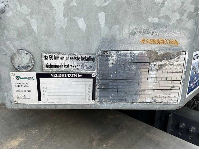 2018 mercedes-benz actros 1836 euro6 vrachtwagen met veldhuizen oplegger - afbeelding 49 van  54