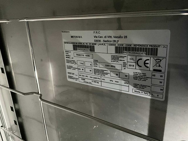 2018 metos tr3sc710 koelwerkbank - afbeelding 7 van  7