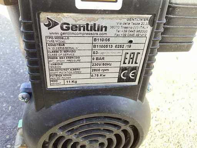 2018 mft. gentilin b 110/06 luchtcompressor - afbeelding 3 van  3