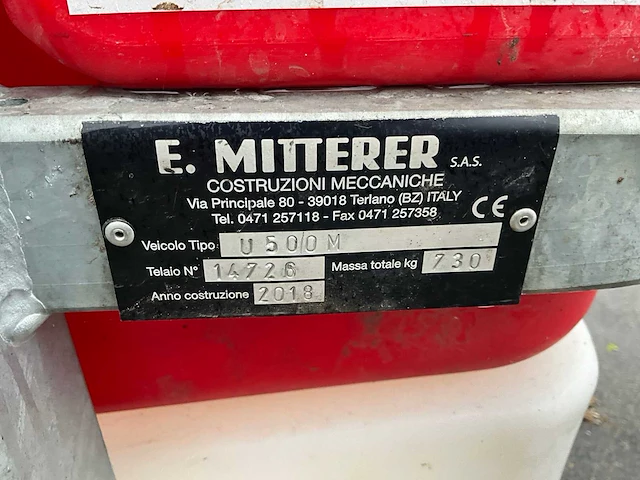 2018 mitteler u500m gewasspuit - afbeelding 3 van  11