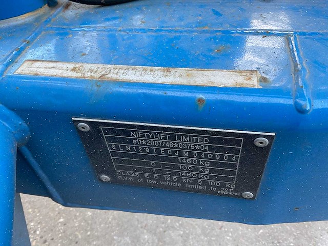 2018 niftylift 120te mk1c aanhanger hoogwerker - afbeelding 2 van  16