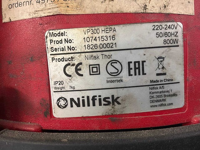 2018 nilfisk thor vp300 hepa industriële stofzuiger - afbeelding 6 van  6