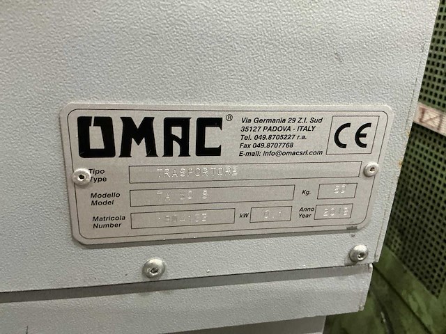 2018 omac ta80s conveyor machine - afbeelding 5 van  5