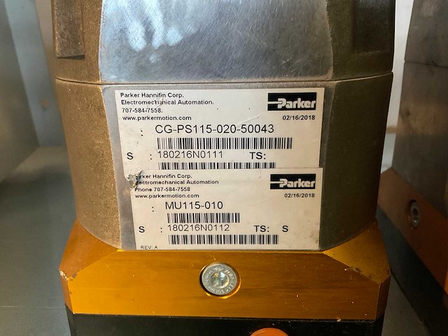 2018 parker cg-ps115-020-50043 spiraalvormige planetaire inline tandwielkast - afbeelding 2 van  2