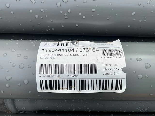 2018 pipe life pvc buis (25x) - afbeelding 3 van  3