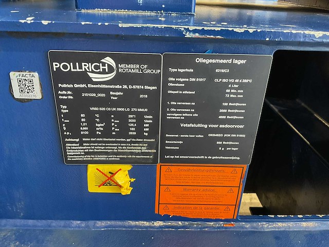 2018 pollrich vr50 s20 co uk 0900 lg 270 mmuo slakkenhuis ventilator - afbeelding 6 van  9