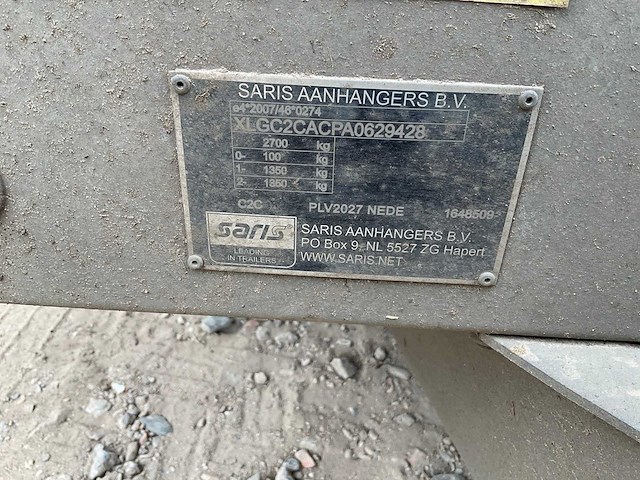 2018 saris c2700 aanhangwagen - afbeelding 3 van  11