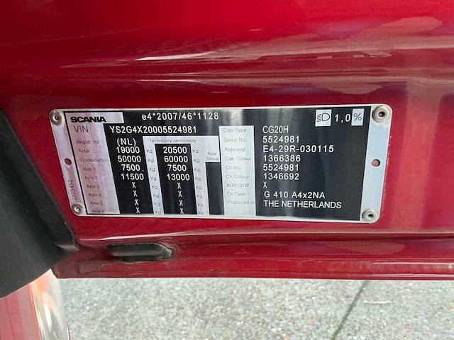 2018 scania g410 opleggertrekker - afbeelding 13 van  39