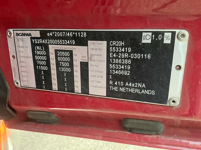 2018 scania r410 opleggertrekker - afbeelding 20 van  47