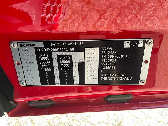 2018 scania r450 vrachtwagen 87-bkx-3 - afbeelding 5 van  14
