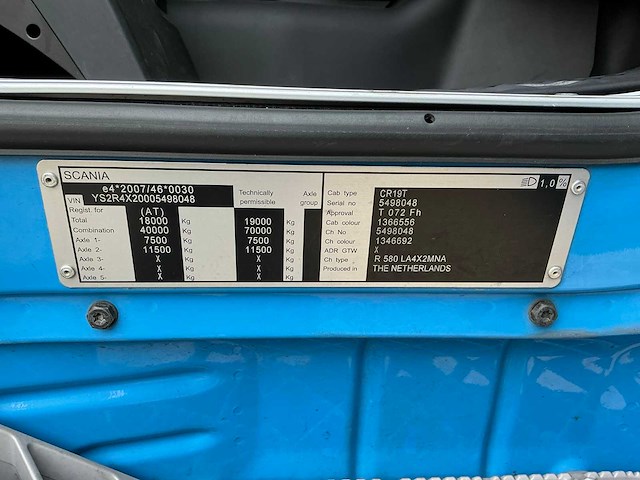 2018 scania r580 v8 vrachtwagen - afbeelding 43 van  43