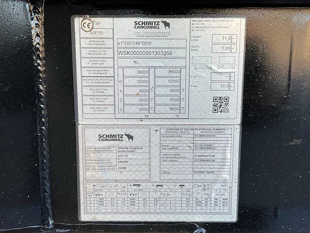 2018 schmitz cargobull gotha sgf s3 oplegger - afbeelding 6 van  15