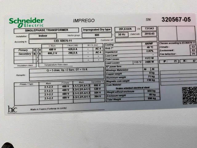 2018 schneider electric imprego éénfasige transformator - afbeelding 4 van  4