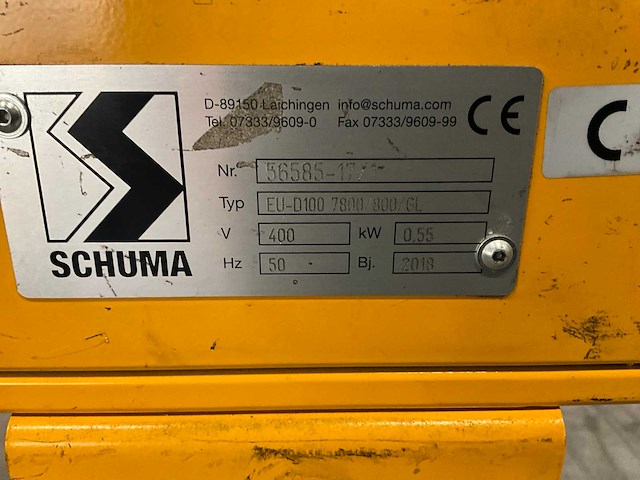 2018 schuma eu-d100 7800/800/gl transportband - afbeelding 5 van  5