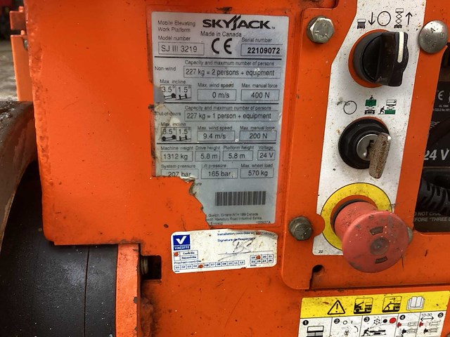2018 sky jack sj 3219 hoogwerker - afbeelding 9 van  11