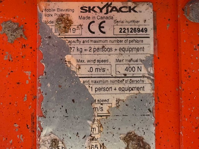2018 skyjack sj iii 3219 hoogwerker - afbeelding 24 van  30