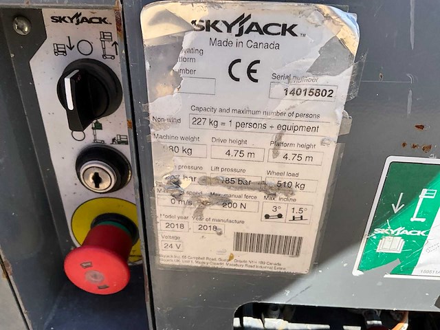 2018 skyjack sj16e personenlift - afbeelding 5 van  13