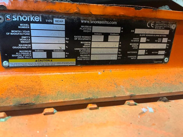 2018 snorkel s3215e hoogwerker - afbeelding 5 van  13
