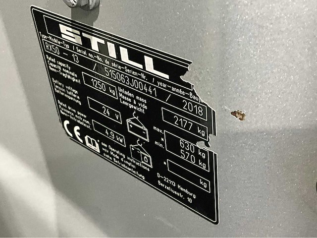 2018 still rx 50-13 787uur !! vorkheftruck - afbeelding 9 van  14
