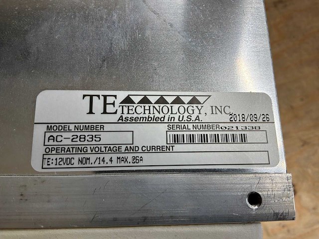 2018 te technology ac-2835. thermo elektrische koelunit - afbeelding 2 van  2