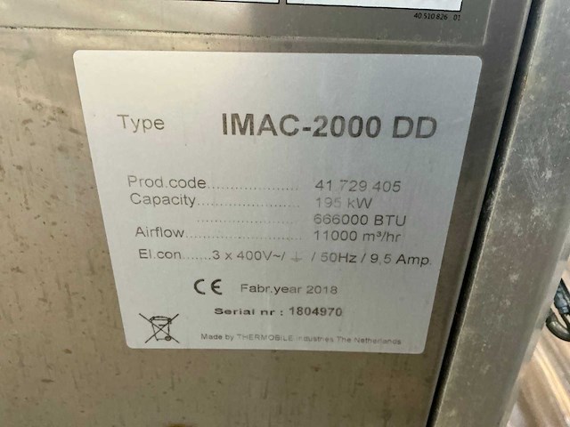 2018 thermobile imac-2000 dd heater - afbeelding 11 van  11