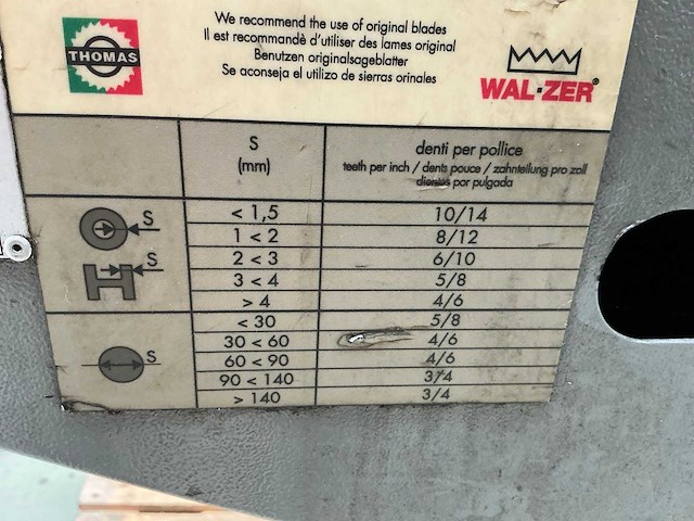 2018 thomas zip 32 metalen horizontale bandzaagmachine - afbeelding 2 van  10