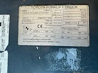 2018 toyota 7fbest13 vorkheftruck - afbeelding 22 van  22