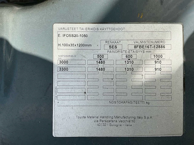 2018 toyota 8fbe16t traigo 16 elektrische vorkheftruck met acculader - afbeelding 14 van  21