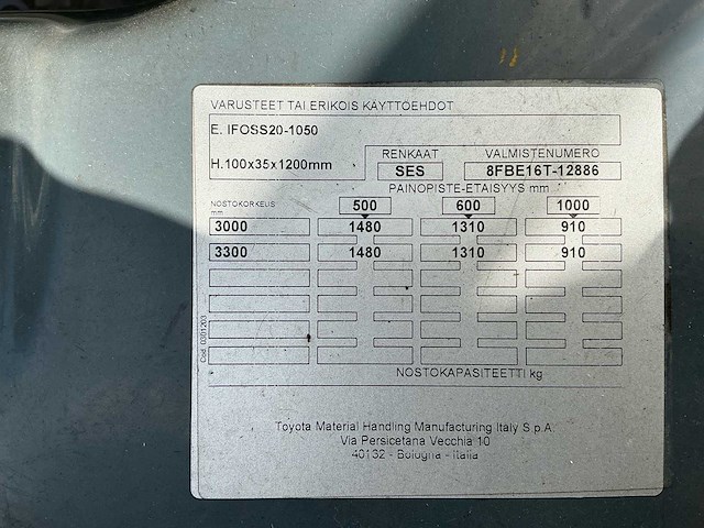 2018 toyota 8fbe16t traigo 16 elektrische vorkheftruck met acculader - afbeelding 14 van  21