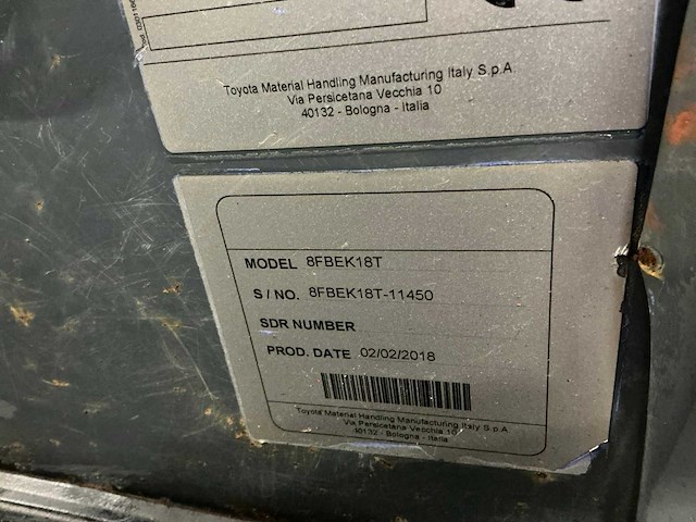 2018 toyota 8fbek18t vorkheftruck - afbeelding 4 van  13
