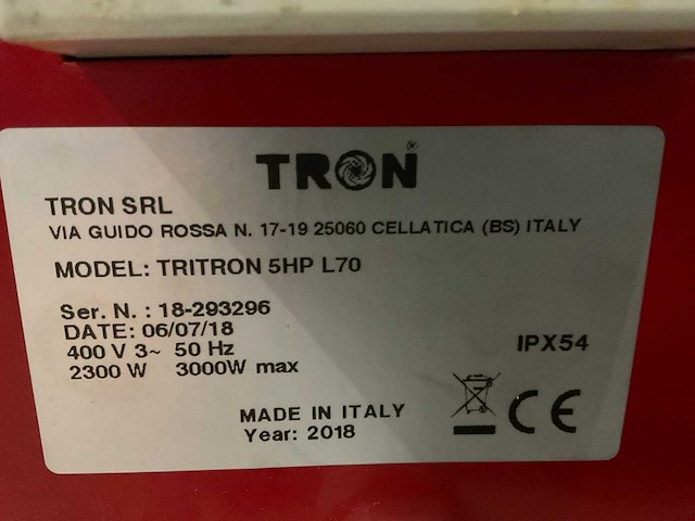 2018 tron tritron shp l70 industriële stofzuiger - afbeelding 9 van  9