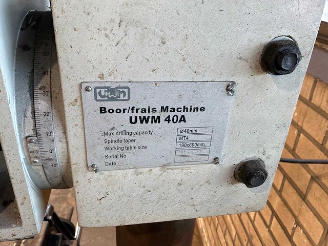 2018 uwm40a boor- /freesmachine - afbeelding 4 van  6