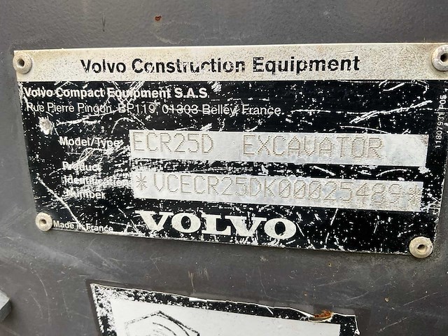 2018 volvo ecr250d midigraafmachine cw05 - afbeelding 34 van  34