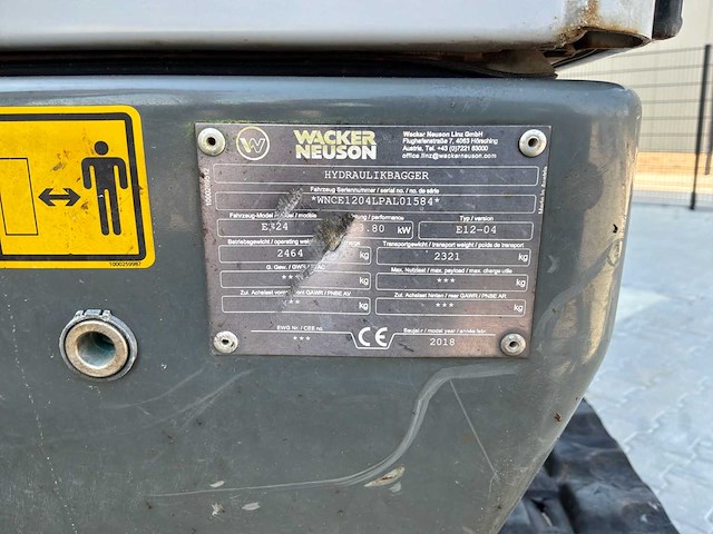 2018 wacker nelson et24 e12-04 minigraafmachine - afbeelding 24 van  37