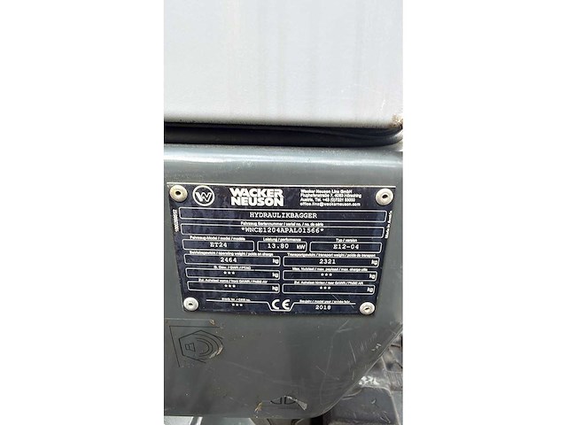 2018 wacker nelson et24 e12-04 minigraafmachine - afbeelding 19 van  36