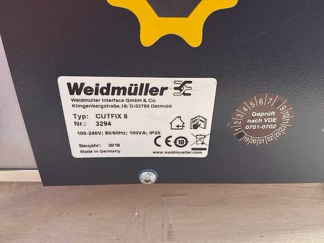 2018 weidmüller cutfix 8 automatische kabelsnijmachine - afbeelding 6 van  7
