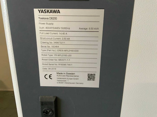2018 yaskawa motoman- mpl 160 b industriële 4-assige pallettiseerrobot - afbeelding 4 van  13