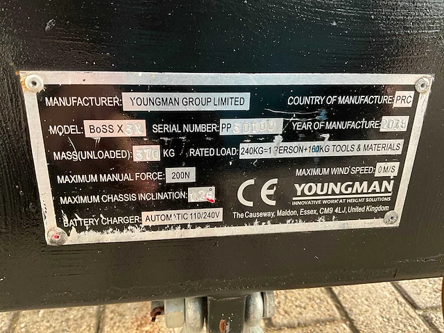 2018 youngman boss x3x hoogwerker - afbeelding 2 van  10