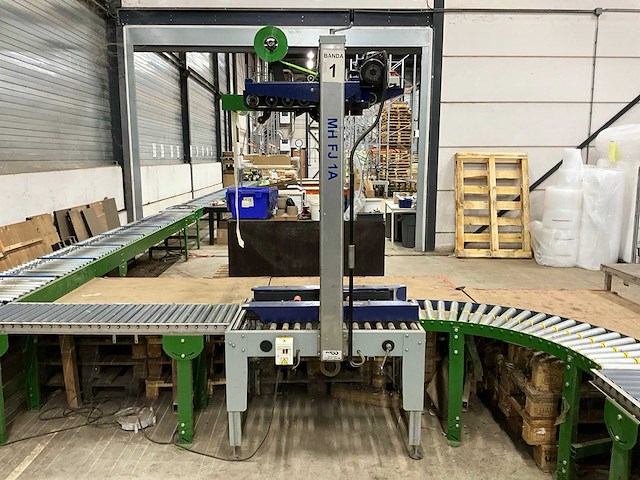2018 youngsunpack mh-fj-1a dozensluitmachine met rollenbaan - afbeelding 4 van  4
