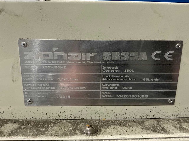 2018 zionair sb35a straalcabine / zandstraalkast - afbeelding 8 van  8