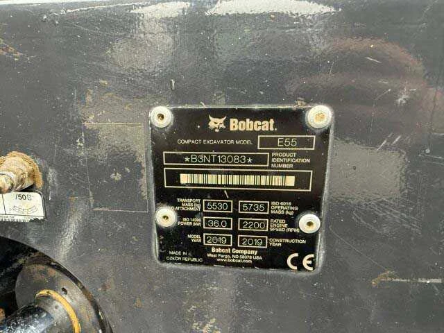 2019 - bobcat - e55 - tracked excavator - afbeelding 30 van  30