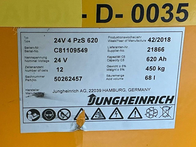 2019 - jungheinrich - ezs-350-a-ftf - sleepwagens - afbeelding 6 van  14