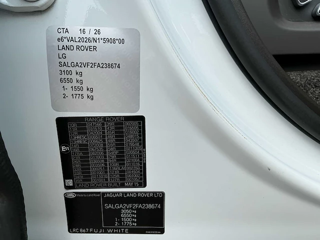 2019 - land rover l405/vogue se range rover bedrijfswagen/grijs kenteken - afbeelding 25 van  26