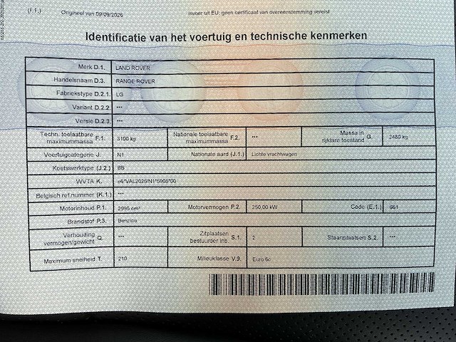 2019 - land rover l405/vogue se range rover bedrijfswagen/grijs kenteken - afbeelding 25 van  31