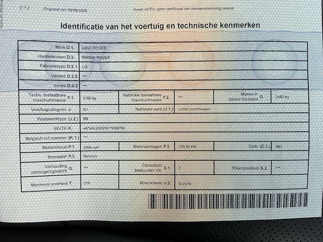 2019 - land rover l405/vogue se range rover bedrijfswagen/grijs kenteken - afbeelding 15 van  40