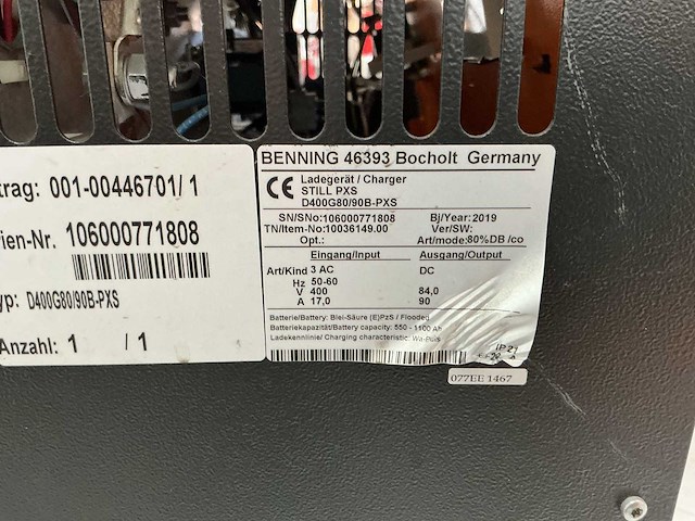 2019 - still - 80v 90a - battery chargers - afbeelding 2 van  3