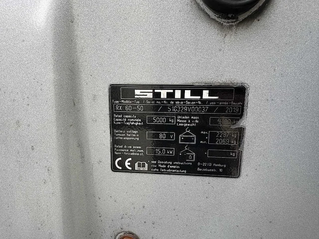 2019 - still - rx60-50 - forklift trucks - afbeelding 11 van  11