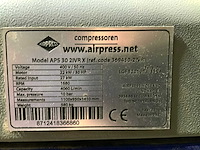 2019 airpress aps 30 2ivr x schroefcompressor/luchtdroger - afbeelding 12 van  12