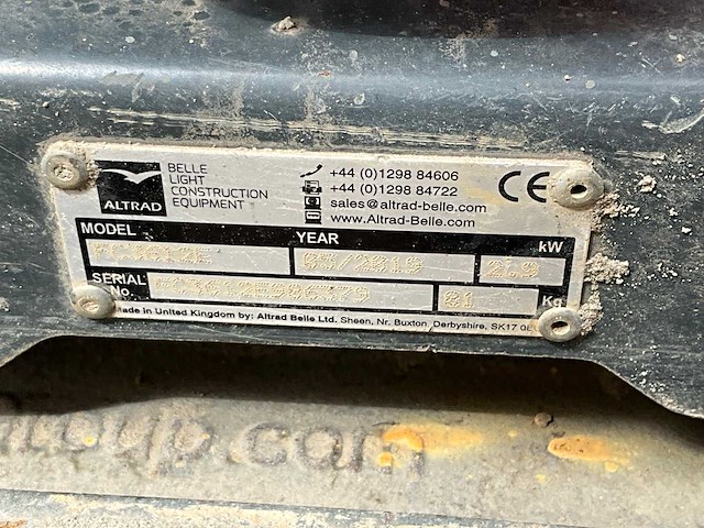 2019 altrad / belle fc3612e trilplaat - afbeelding 9 van  9